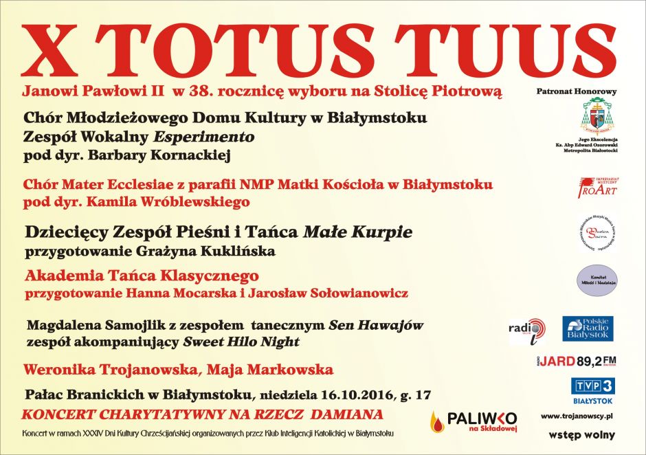 X Koncert „Totus Tuus” w rocznicę wyboru Jana Pawła II
