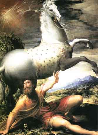 Parmigianino, Nawrcenie w. Pawa