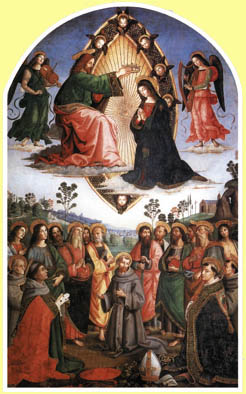 Pinturicchio i G.B. Caporali, Koronacja Maryi