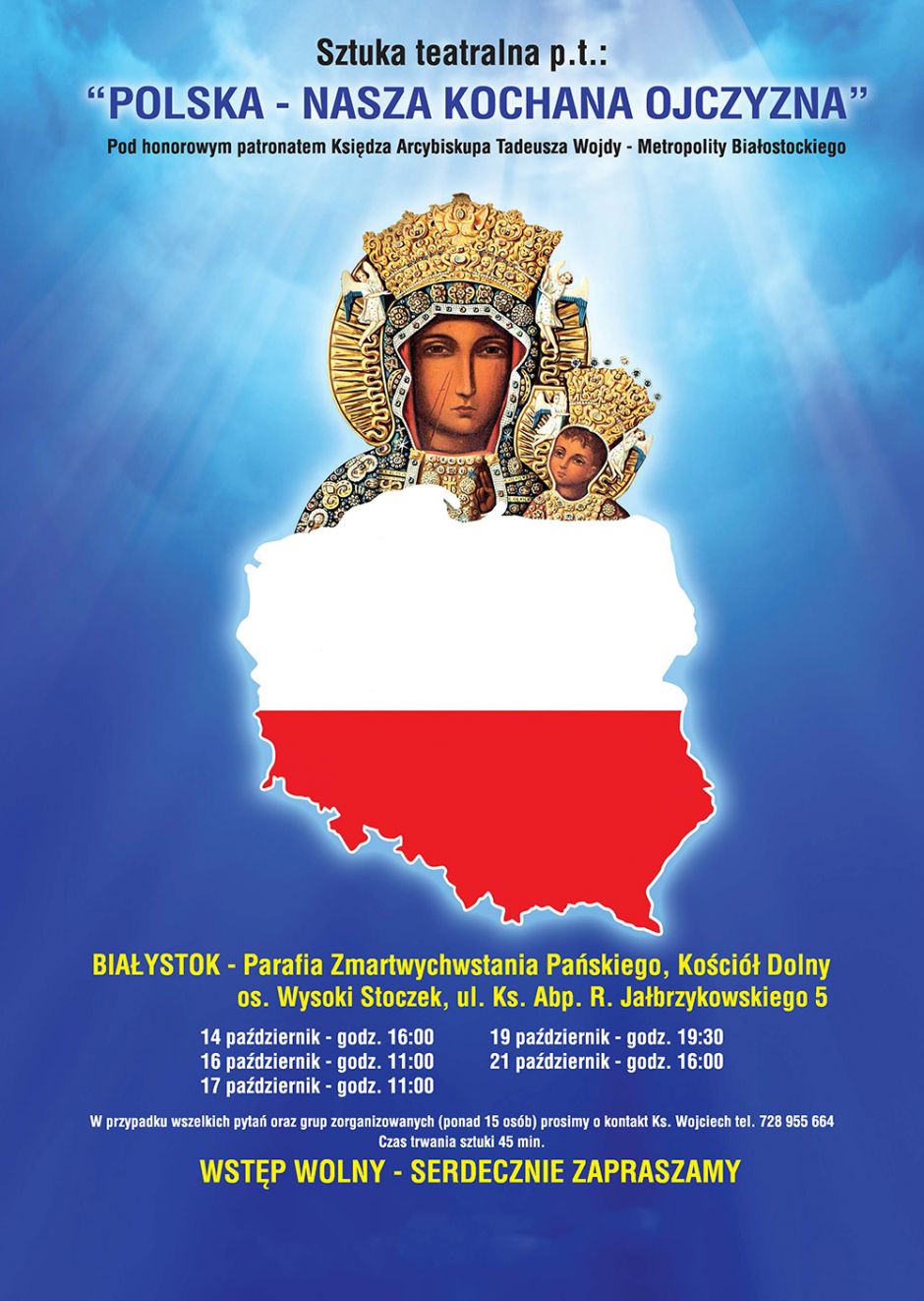 Zaproszenie na sztukę teatralną „Polska - nasza kochana Ojczyzna”