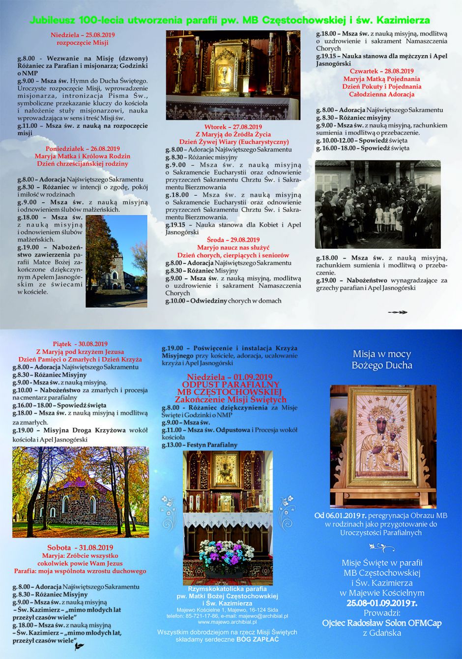 Obchody 100-lecia parafii w Majewie