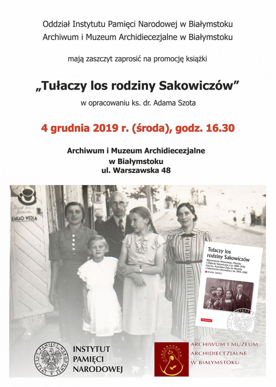 Promocja książki „Tułaczy los rodziny Sakowiczów”