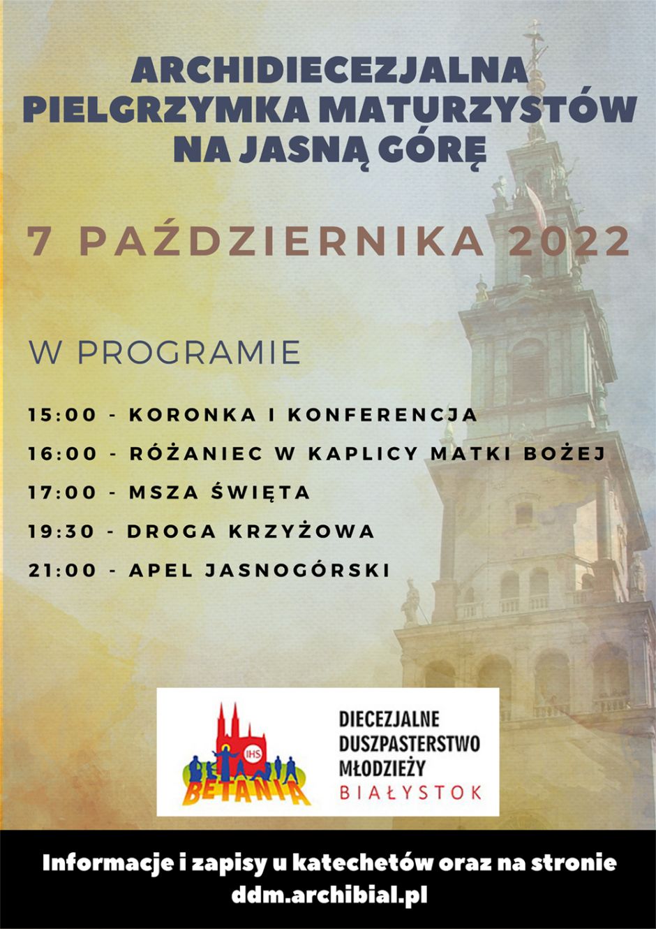 Archidiecezjalna Pielgrzymka Maturzystów na Jasną Górę
