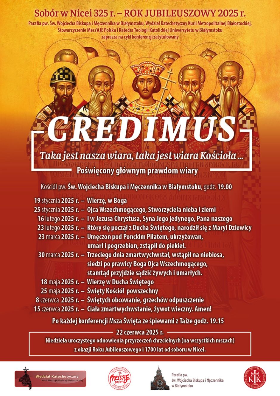 Konferencje „CREDIMUS – taka jest nasza wiara, taka jest wiara Kościoła…”