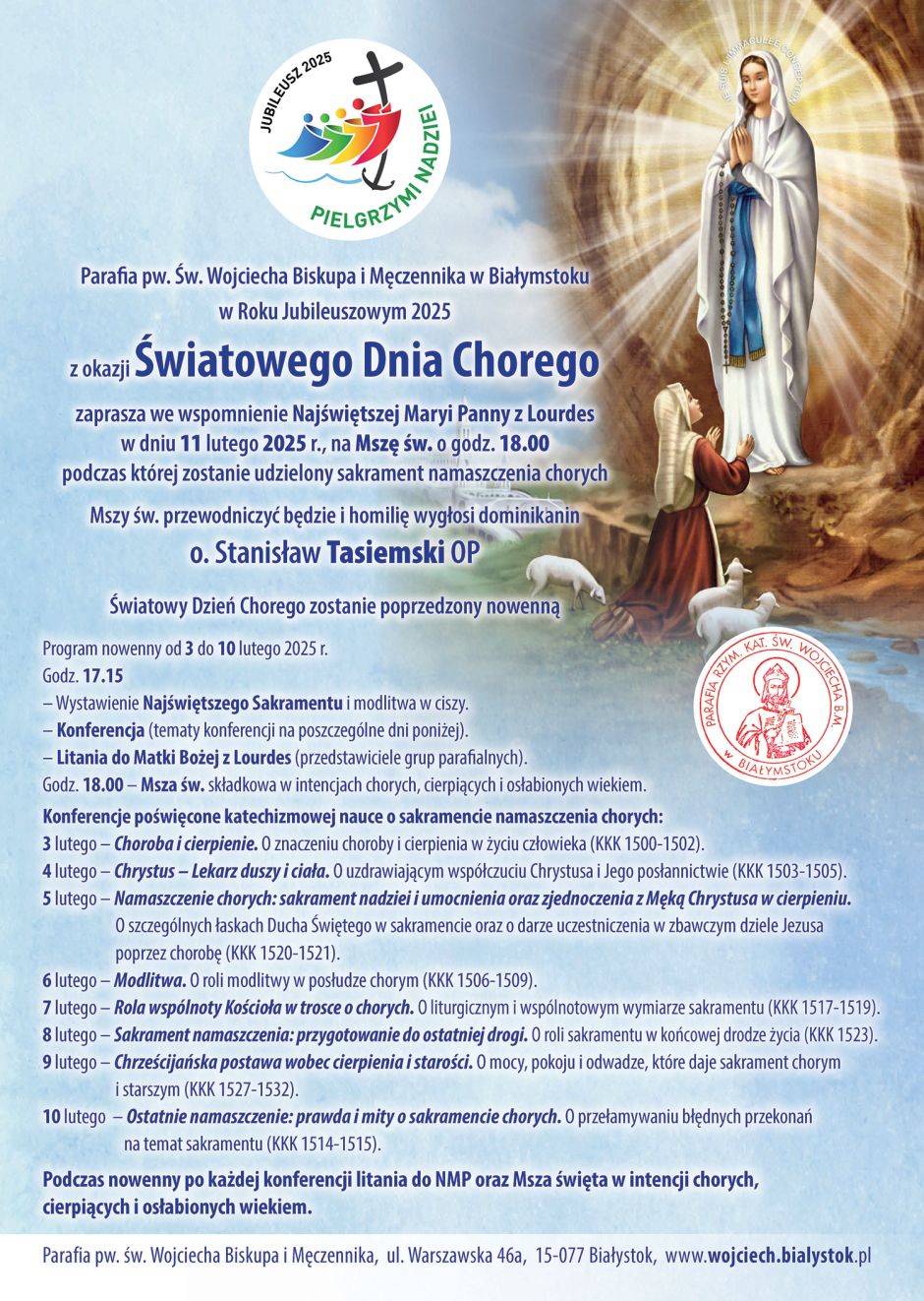 Światowy Dzień Chorego w parafii pw. św. Wojciecha w Białymstoku