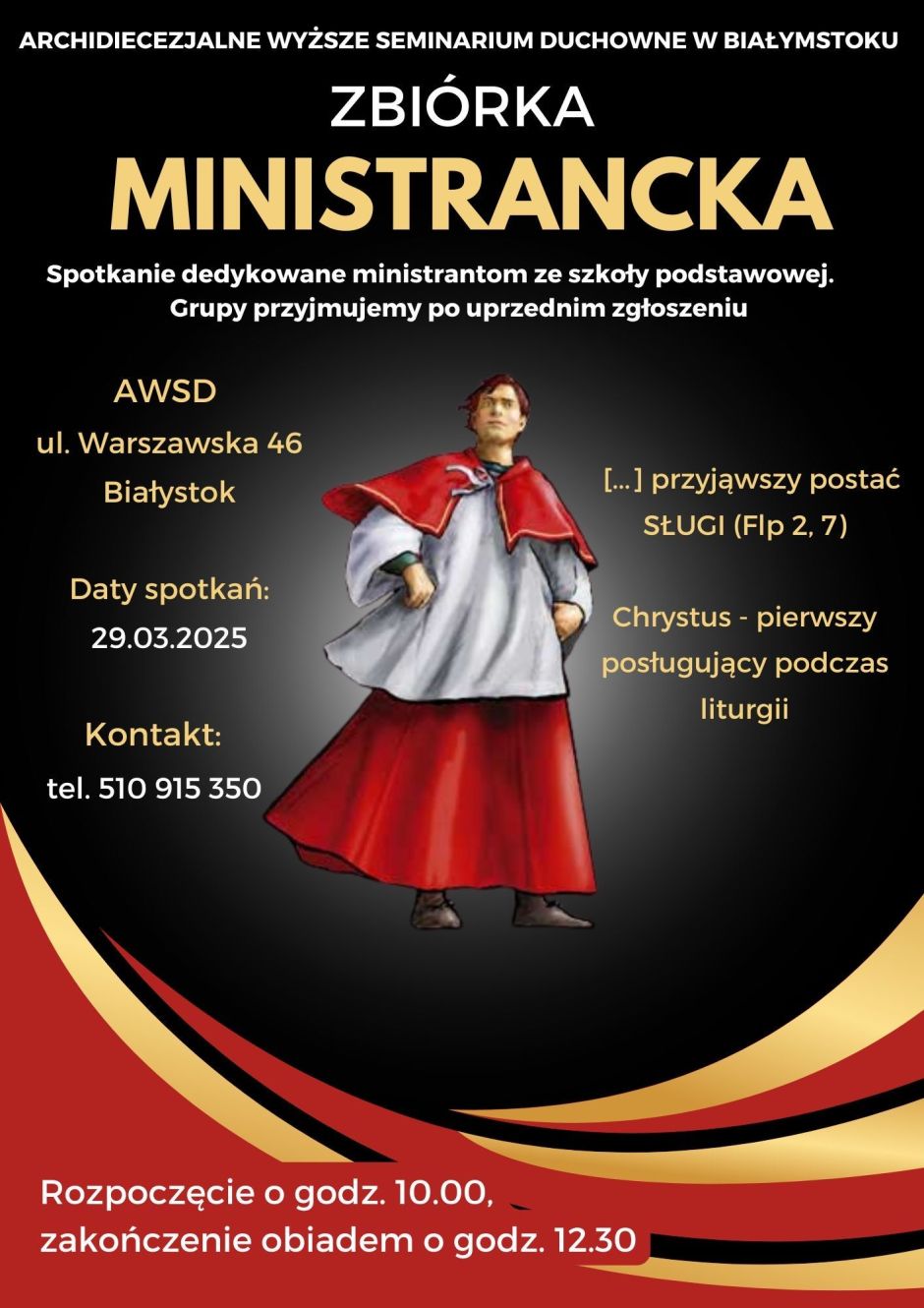 ZBIÓRKA MINISTRANCKA w Seminarium Duuchownym