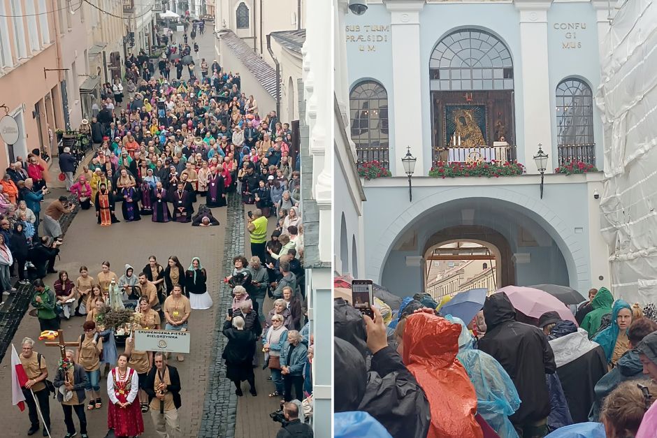 Pielgrzymi z Białegostoku dotarli do Ostrej Bramy w Wilnie
