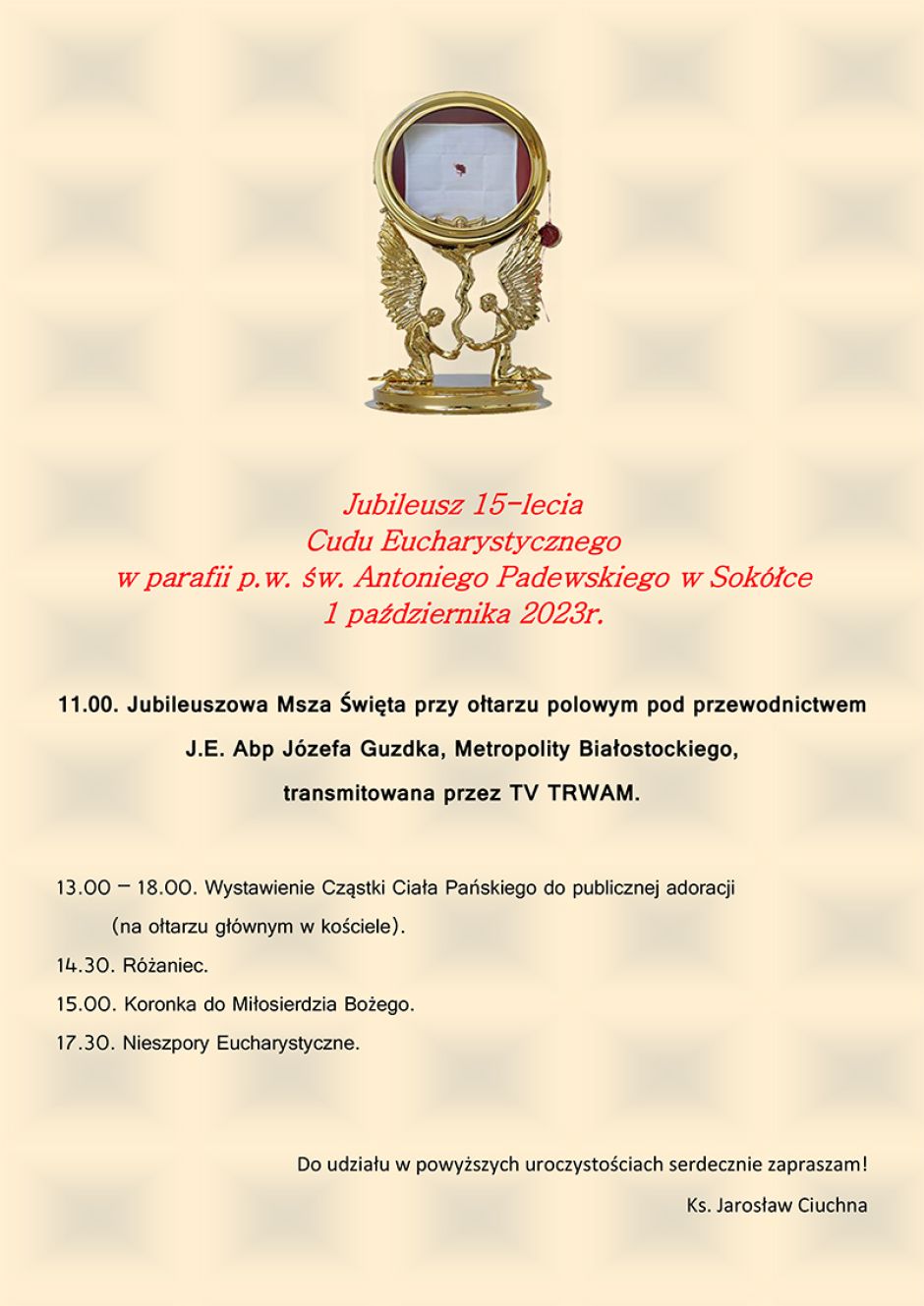Archidiecezjalny Dzień Eucharystii w Sokółce