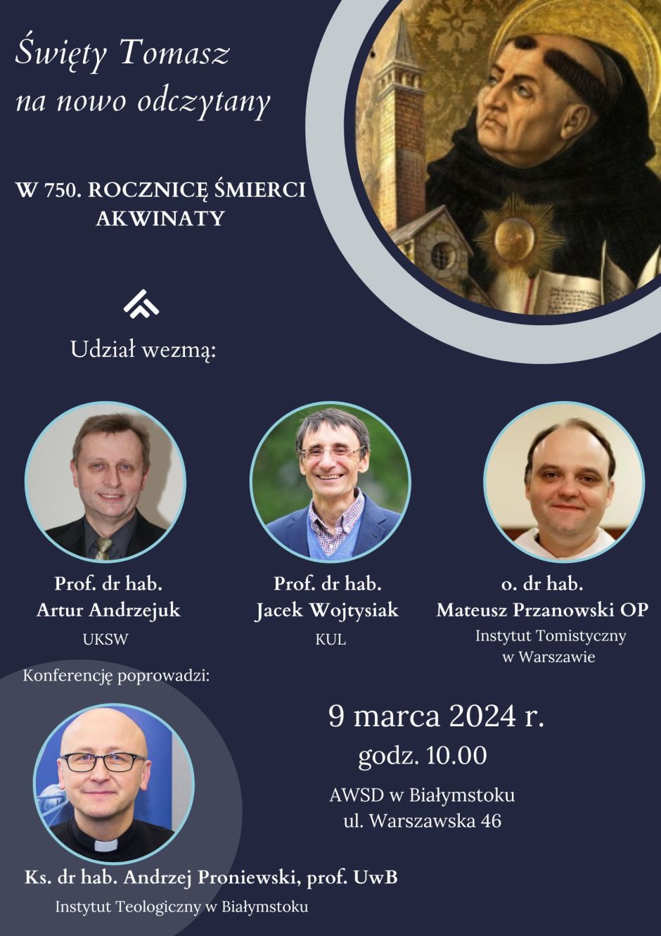 Św. Tomasz z Akwinu odczytany na nowo - konferencja w AWSD