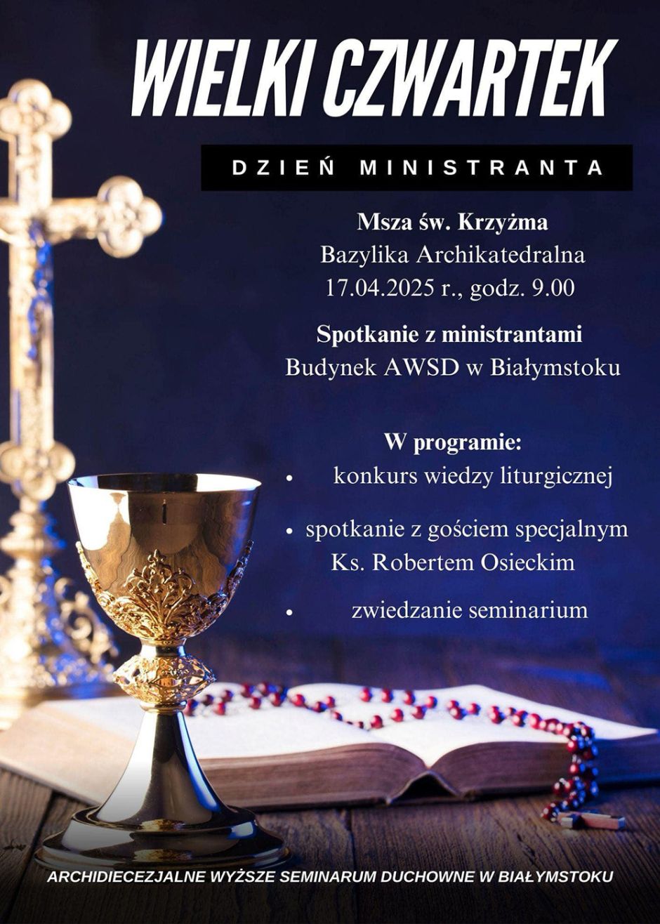 Spotkanie ministrantów archidiecezji w Wielki Czwartek